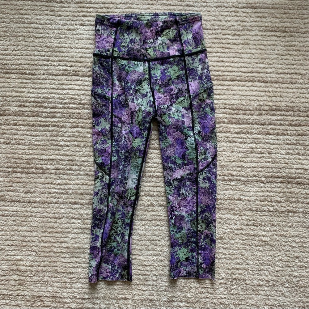 Lululemon Fast & Free Crop 19” Purple Size 4